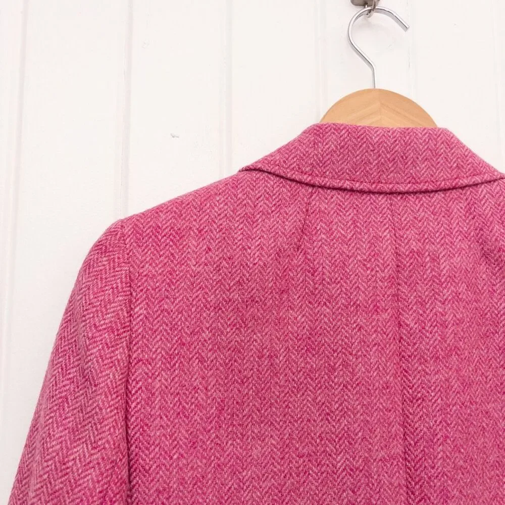 J. Crew Bristol Blazer in Pink English Wool Herringbone Size 4 - Picture 10 of 12